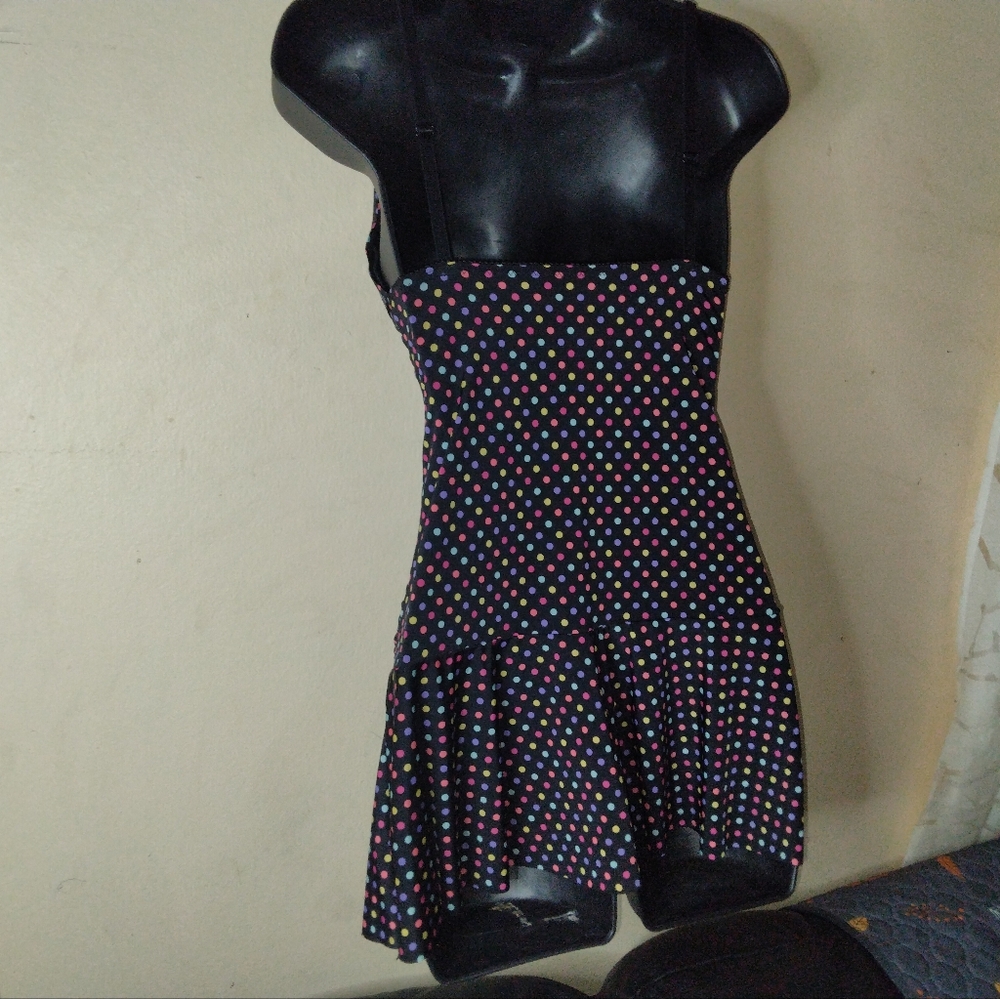 Vtg Victoria's Secret Sexy Little Thing Multi-Colored Polka Dot Dress Size S - Picture 8 of 14